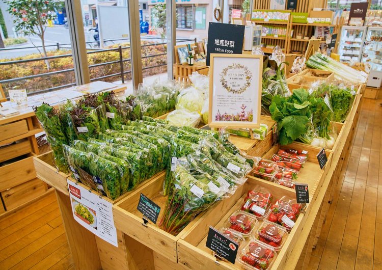 野崎さんは江戸時代から続く農家。野菜は近隣の畑から毎朝届く。新鮮第一！