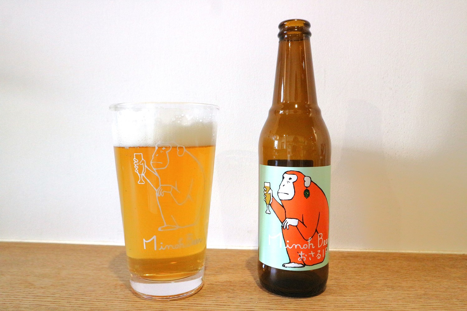 大阪のブリュワリーが造るクラフトビール、おさるIPAはラベルがユニーク。