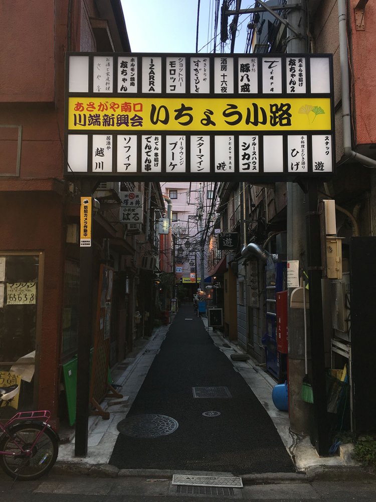 異彩を放つ「いちょう小路」。