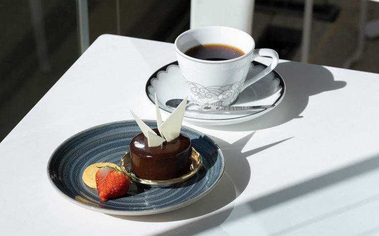 ケーキセット1200円（写真は取材時のもの）。