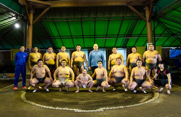 柏相撲少年団のみなさん。「まずは相撲を好きになってもらいたい」と永井さん。