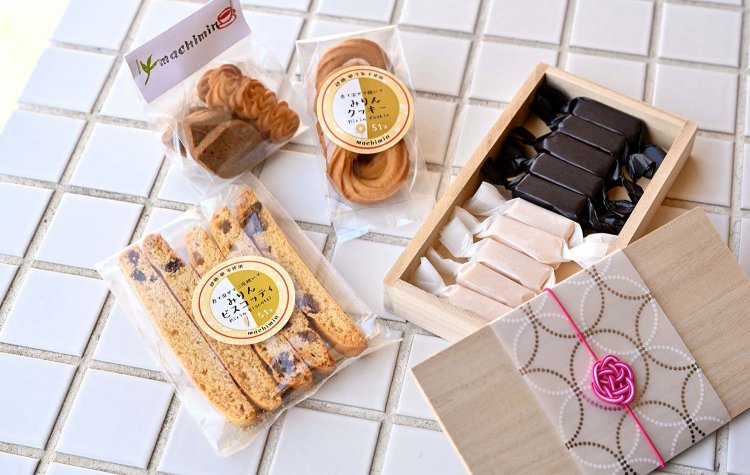みりん商品は『machimin』で日替わり販売中。クッキー、ビスコッティのほか、数量限定のみりんキャラメルは出合えたらラッキー！