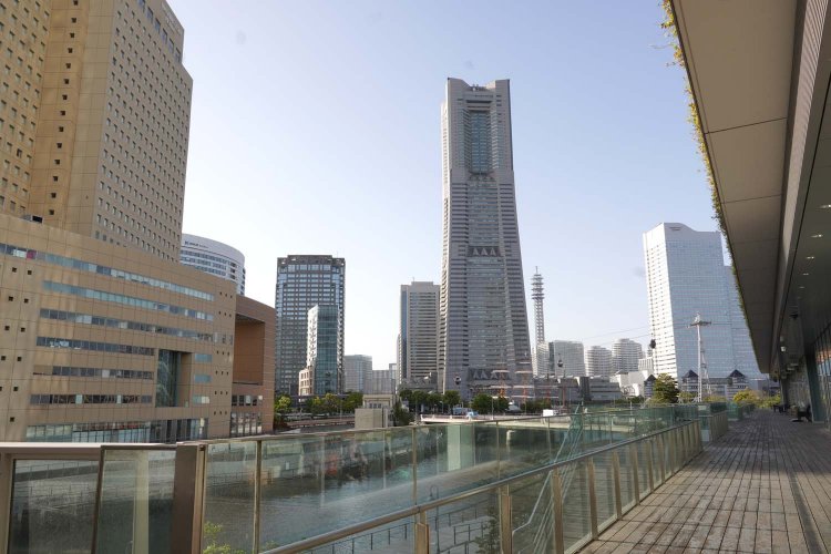 きらびやかにライトアップされたみなとみらいの夜景を楽しむこともできる。