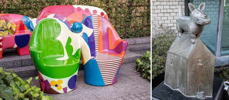 路上アートをたどって歩くのもおすすめ！