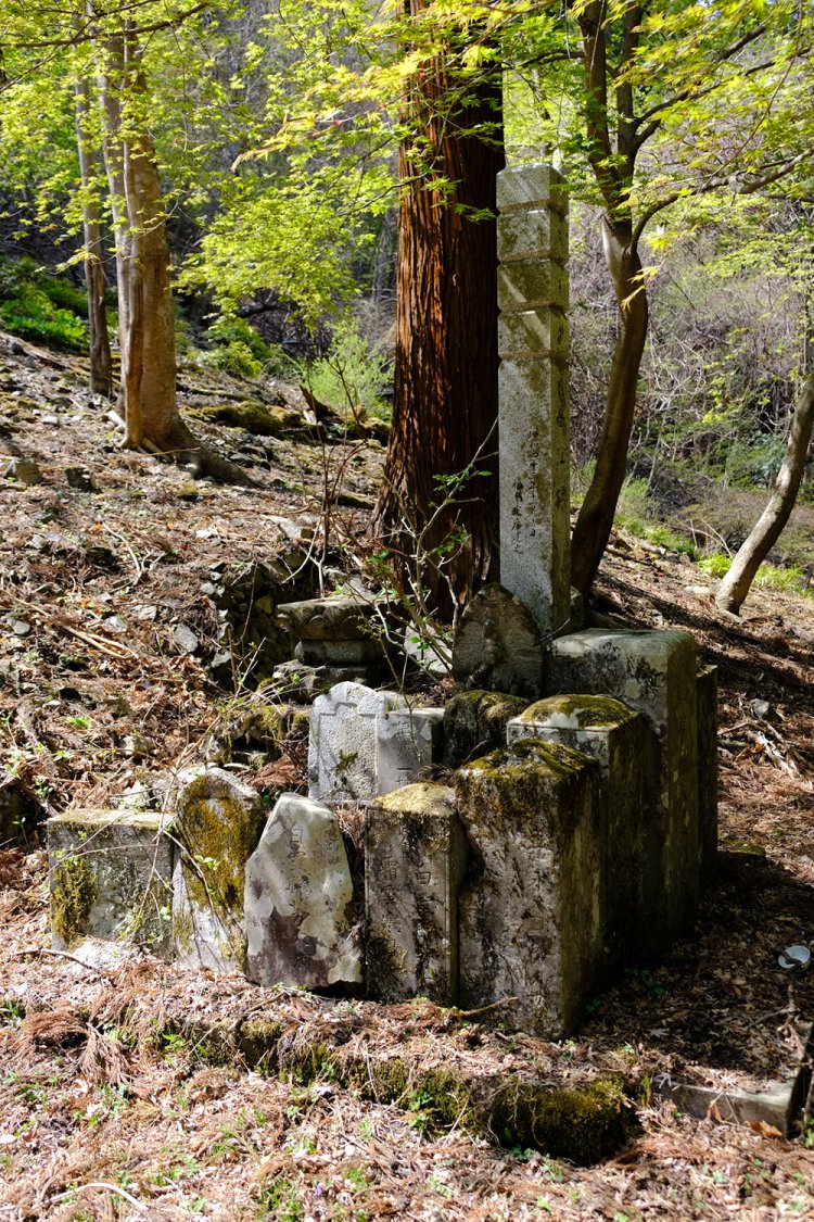 一カ所にまとめられたお墓。