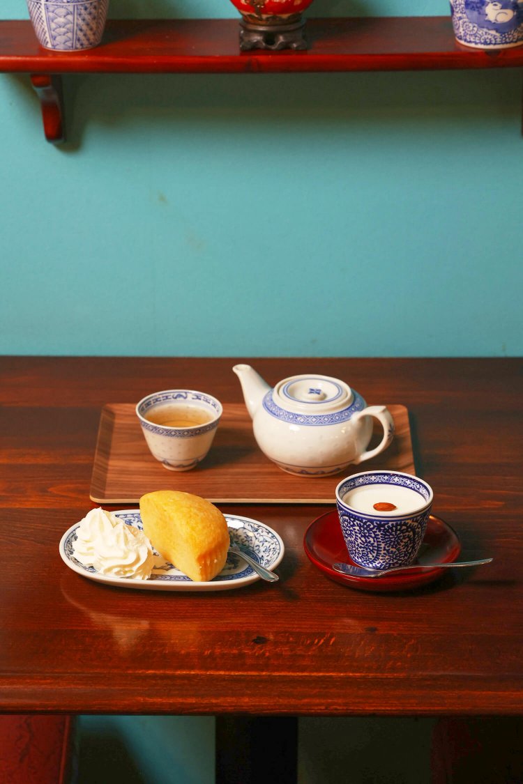 【ときめきペアリング】マーライコウ（450円）＆杏仁豆腐（380円）×ジャスミン茶（530円）。