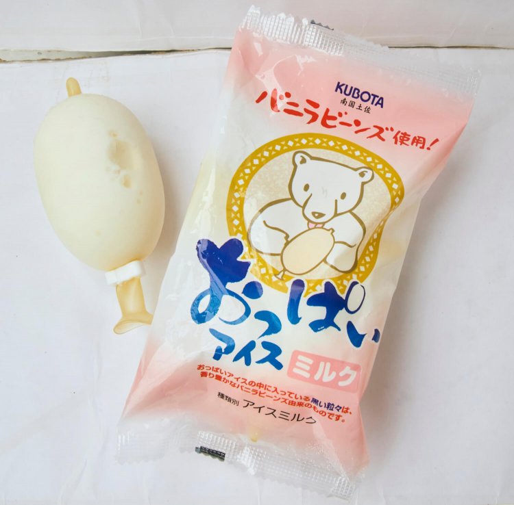 小倉さんのイチオシ：おっぱいアイス140円。