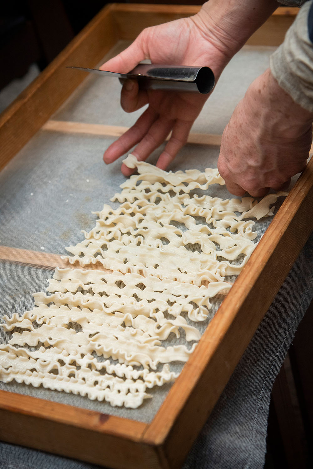製麺機で作るパスタはリングイネやカッペリーニなど4種。