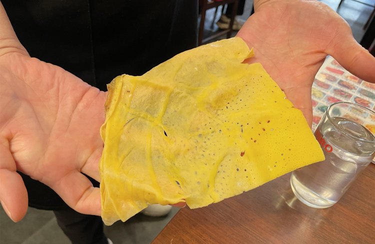 実際の玉子皮。