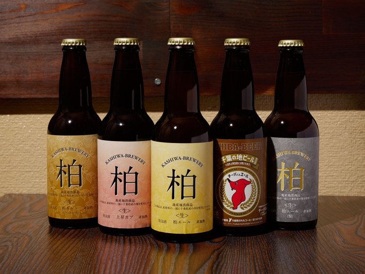 米を使った柏エールは、料理を邪魔しないやわらかいコクのある味。