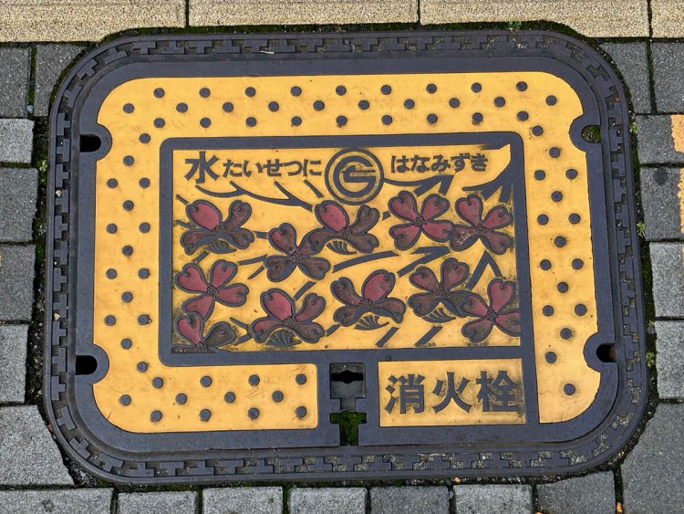 調布市の花はサルスベリなので、なぜハナミズキがデザインされているのかは不明（調布）。