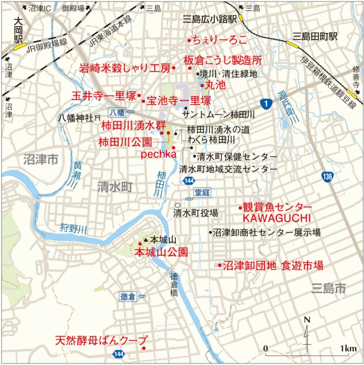 静岡県清水町MAP