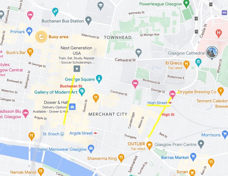 イーストエンドというエリアにあるハイストリート。