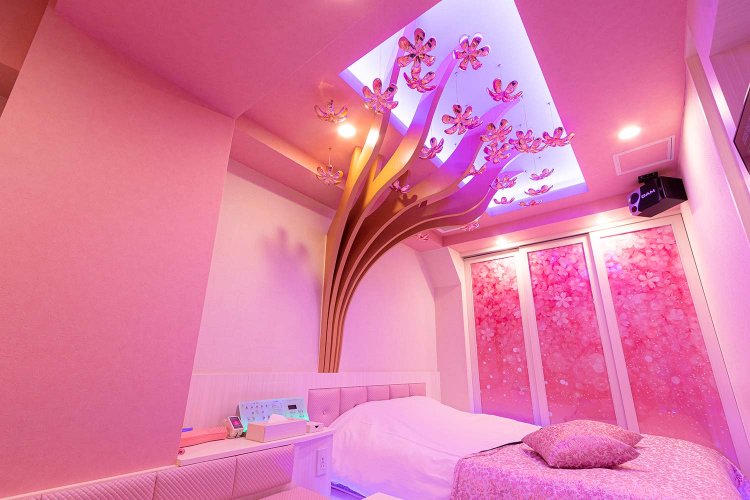 見渡す限り桜色。備品も同系色で統一しているという徹底ぶりにもご注目！