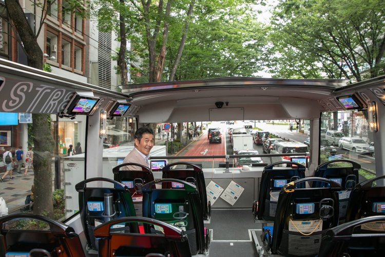 表参道のケヤキ並木。冬場は約200本のケヤキがイルミネーションで彩られる。