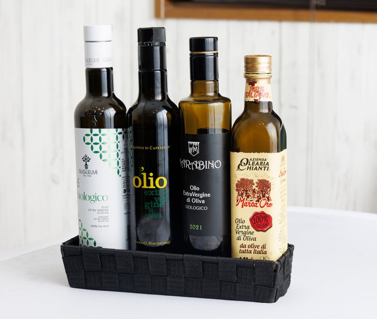 選べるオリーブオイル一例。購入も可。