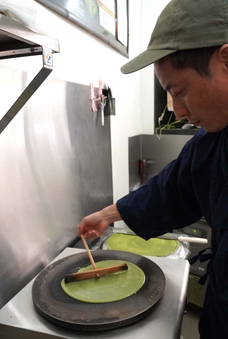 生地にも抹茶本来のきれいな色が表現されている。