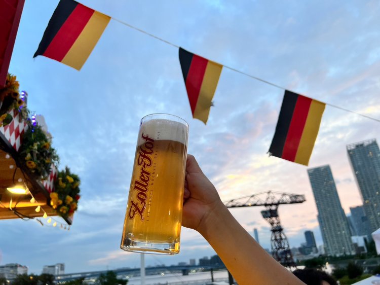 爽やかな風を感じながら、美味しいドイツビールでプロ―スト（乾杯）！
