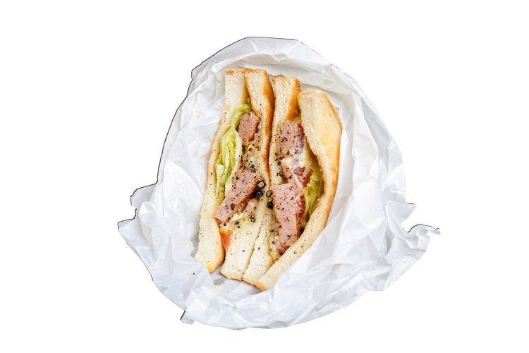 ベーコンレタストマト&チーズ850円。