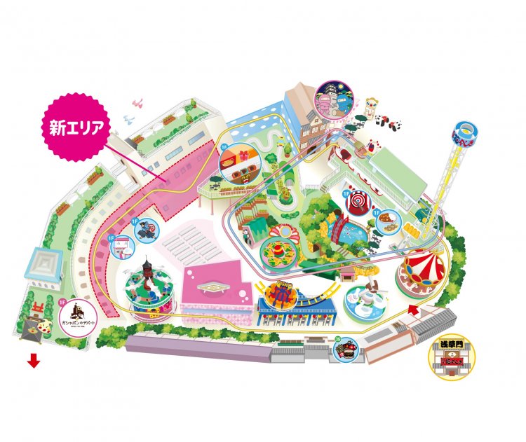 新エリアは園内北西側にオープン。