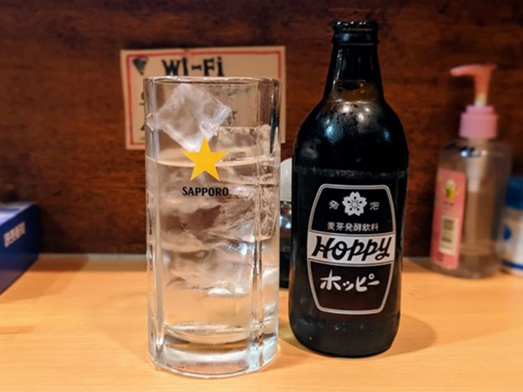 出た！　焼酎の量が多いホッピーセット。