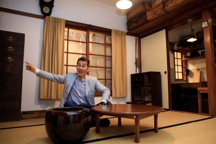 同潤会アパートを再現した展示。中に入って撮影することもできるので、一番人気のコーナーだとか。