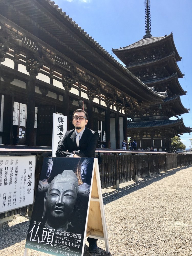 興福寺（奈良）の五重塔は高さ50m。