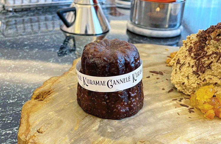 丸太を切り分けたようなプレートに乗せられた、グランカヌレ&アールグレイのティラミスに心が躍る。