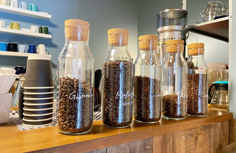 世界各地のコーヒー豆。