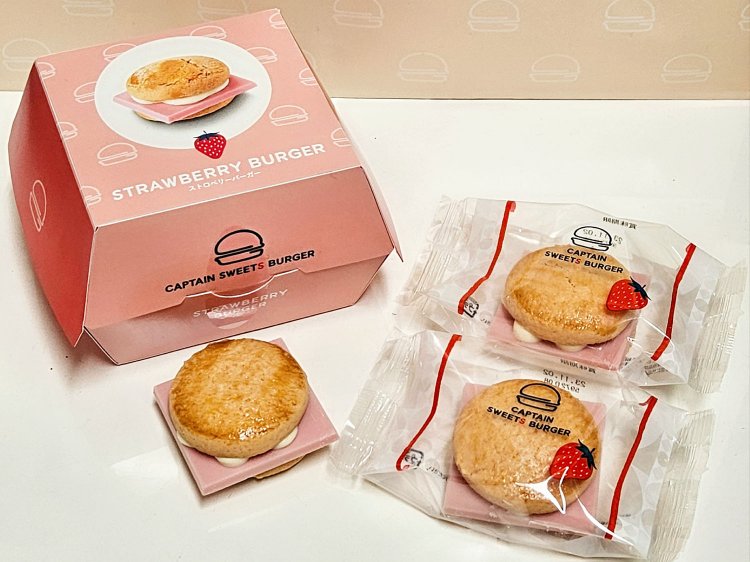 ストロベリーバーガー 3個入648円。