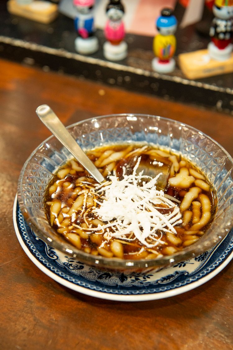 タピオカの粉と米粉を混ぜたスイーツ。