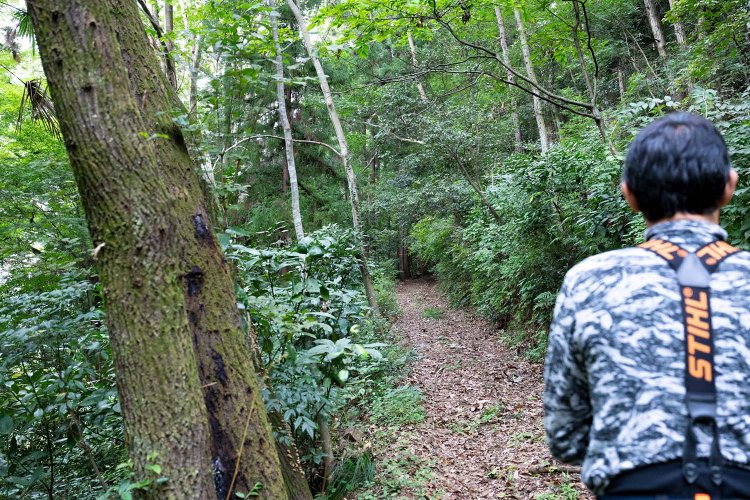 山を削り、道を広げるところから始めた。