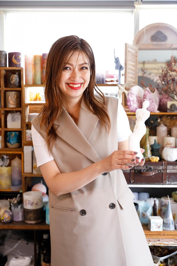 「キャンドル作りのレッスンもあります」