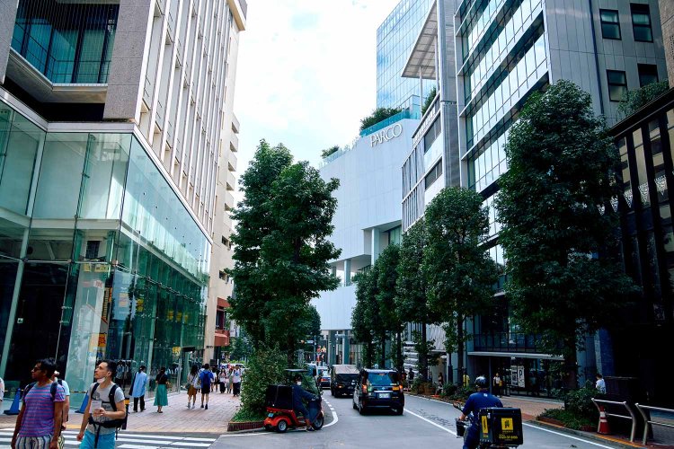 『渋谷パルコ』の開店を機に、1972年、渋谷区役所通商店街が公園通りと命名。パルコはイタリア語で「公園」。