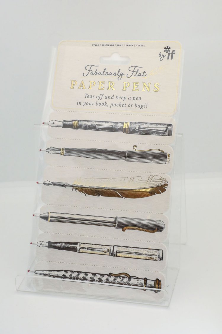 イギリスのブランド「if」のPAPER PEN6本1540円。切り取ってペンとして使用するほか、ブックマークにも。