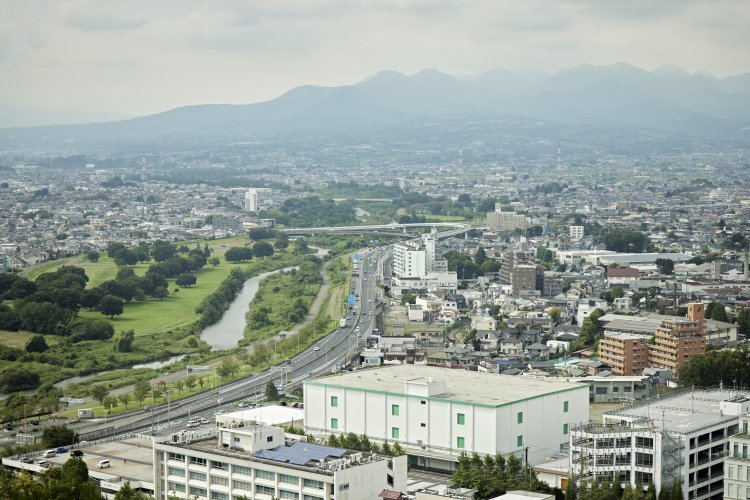 『ブランジェリー ももパン』が店を構える高崎市。日本有数の小麦の名産地でもある。