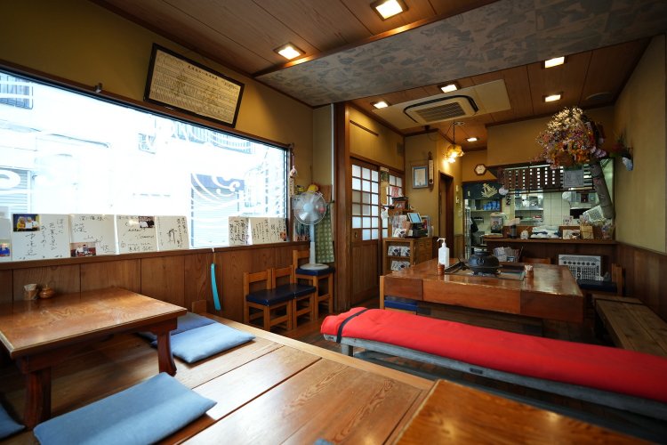 和風の店内にいると、気持ちが落ち着く。