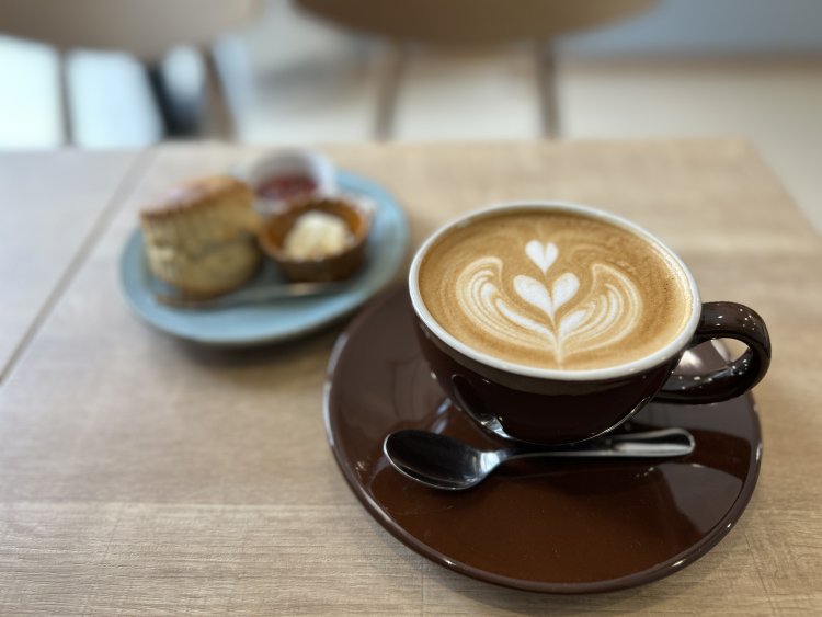 かわいいラテアートで癒される。