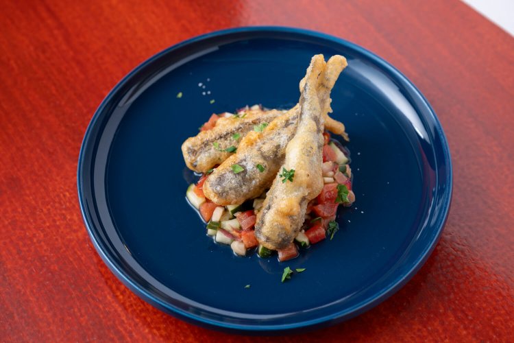 メヒカリのフリット1100円。