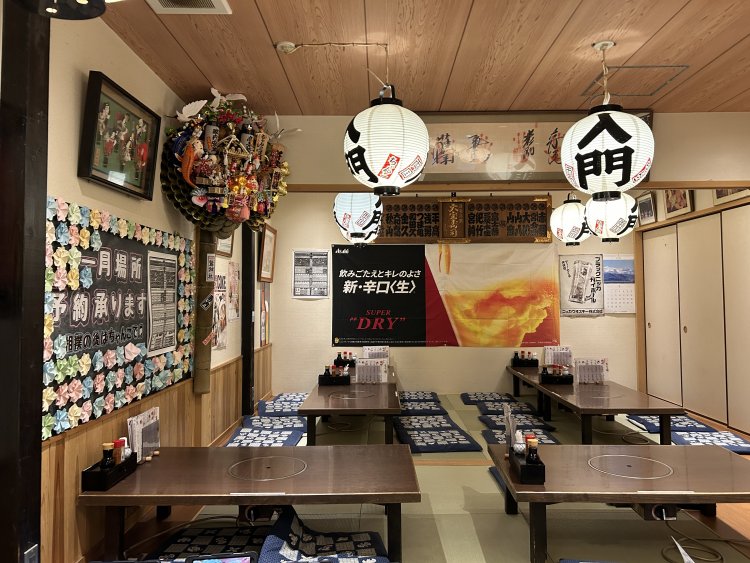 座敷席は30席以上あり、宴会もできる。