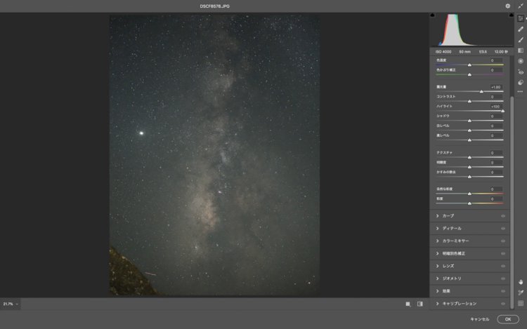 ハイライト +100。