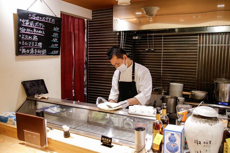 シェフの川口幸二さんの前職は自由が丘の『蔭山樓』。
