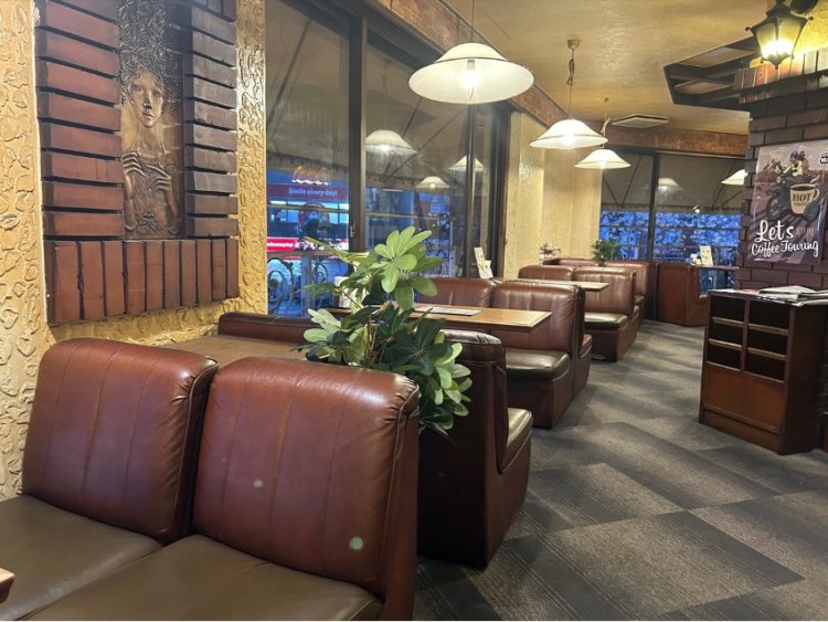 シックな店内。ここで、厳選されたコーヒーをゆっくり楽しむことができる。