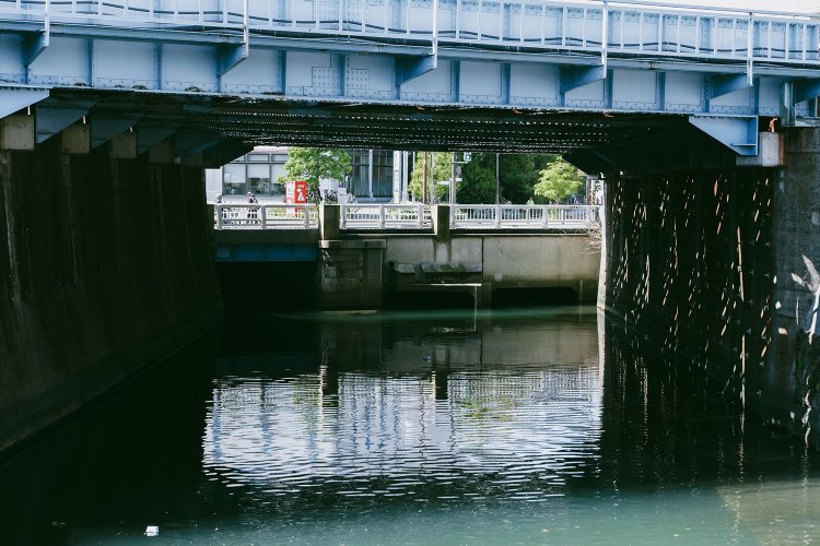 なお、慶運寺のすぐ近くに流れる滝の川がJRの線路下あたりまで暗渠になるのも見どころ。