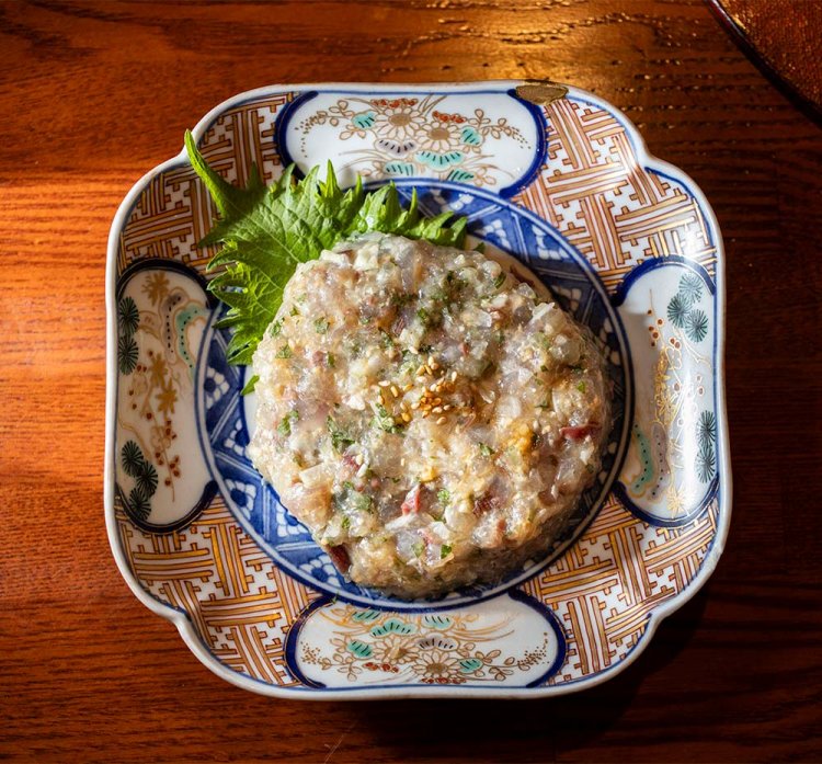 真アジのなめろう750円（変動あり）。