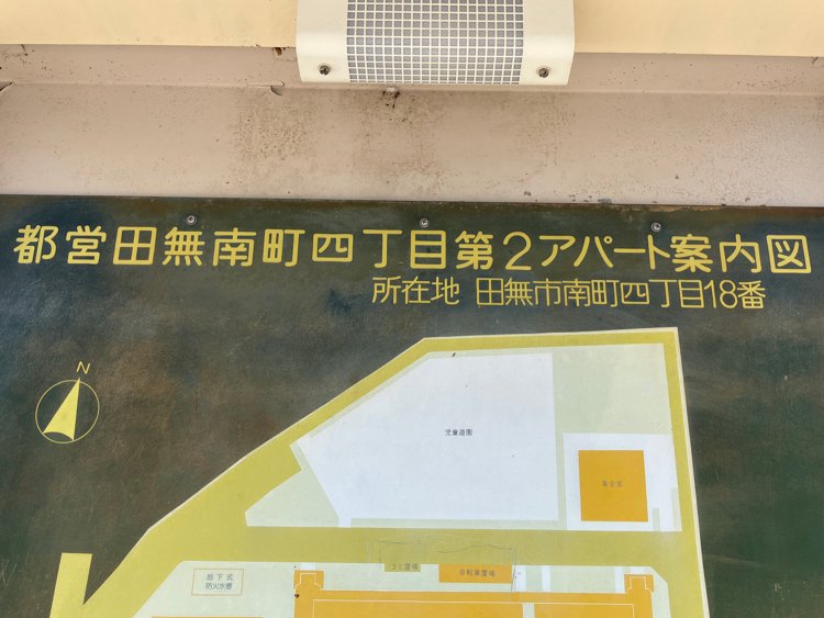 団地も「田無市」表記である。