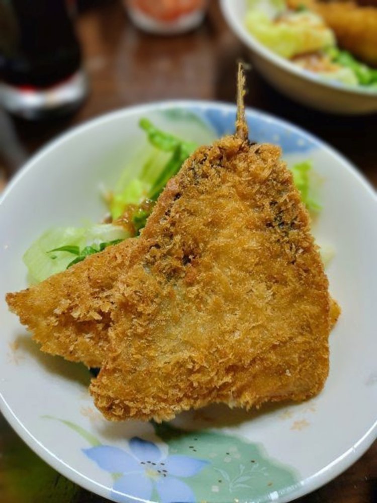 大きいアジフライ。