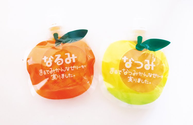 『夢工房くまの』が作る「まるでみかんをそのまま食べているようなゼリーなるみ・なつみ」は熊野産みかんを使用。