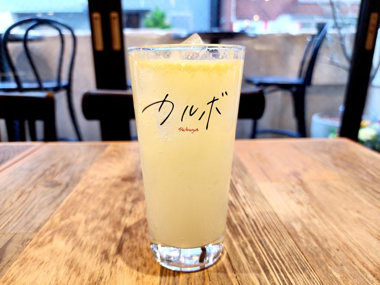 レモン果汁がたっぷり使われたカルボサワー。果肉の食感が楽しめるのも◎。