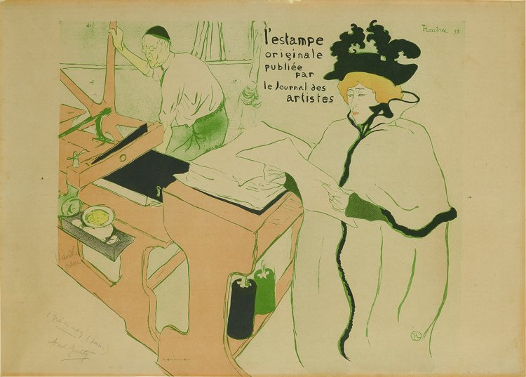  アンリ・ド・トゥールーズ=ロートレック　『レスタンプ・オリジナル』誌表紙 1893年 58.0×69.0㎝ リトグラフ。